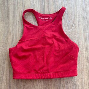 Outdoor Voices Red High-Neck Racerback Sports Bra Size XS